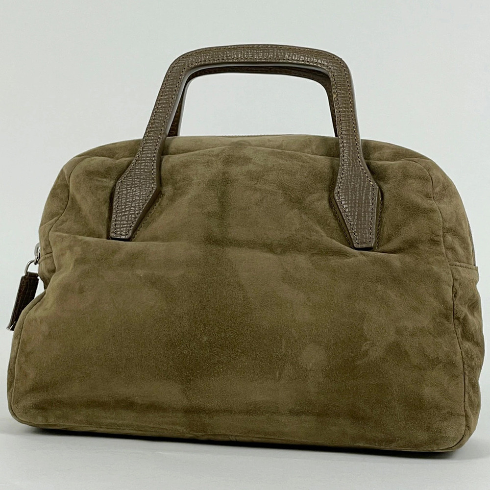 Loewe brown logo leather handbag